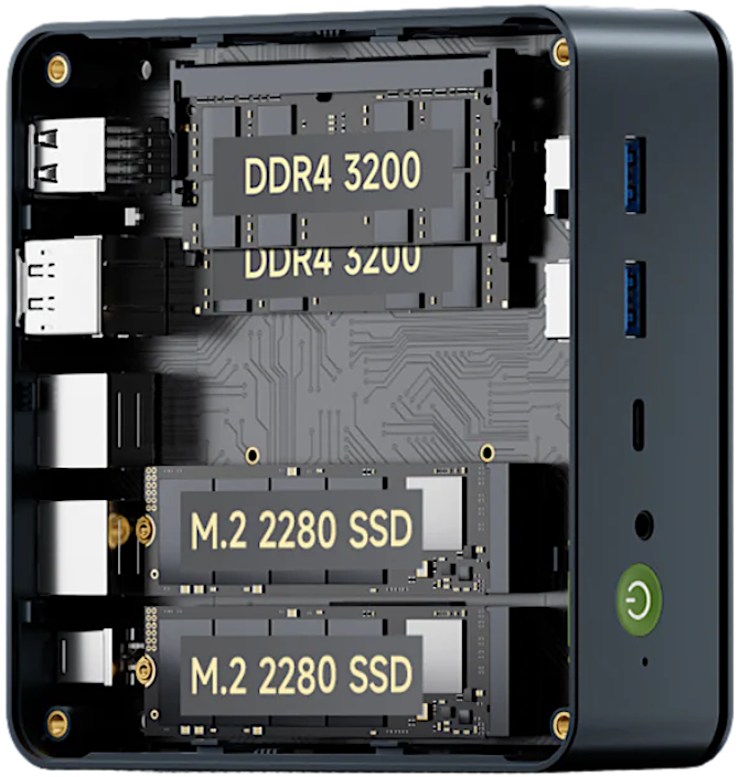 GMKtec NucBox M5 Ultra - budżetowy mini PC z procesorem Ryzen 7 7730U, dwoma miejscami na SSD i trzema wyjściami obrazu [4]