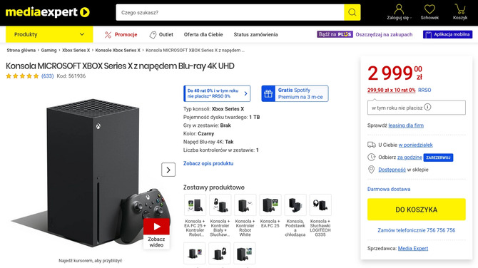 Konsole Xbox Series są coraz droższe. Microsoft ogłasza podwyżkę, choć nie dla Polski. Xbox Series X kosztuje już prawie 3000 zł [2]