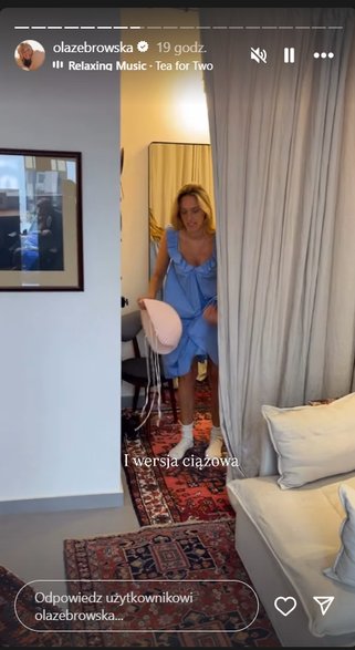 InstaStory z profilu Aleksandry Żebrowskiej