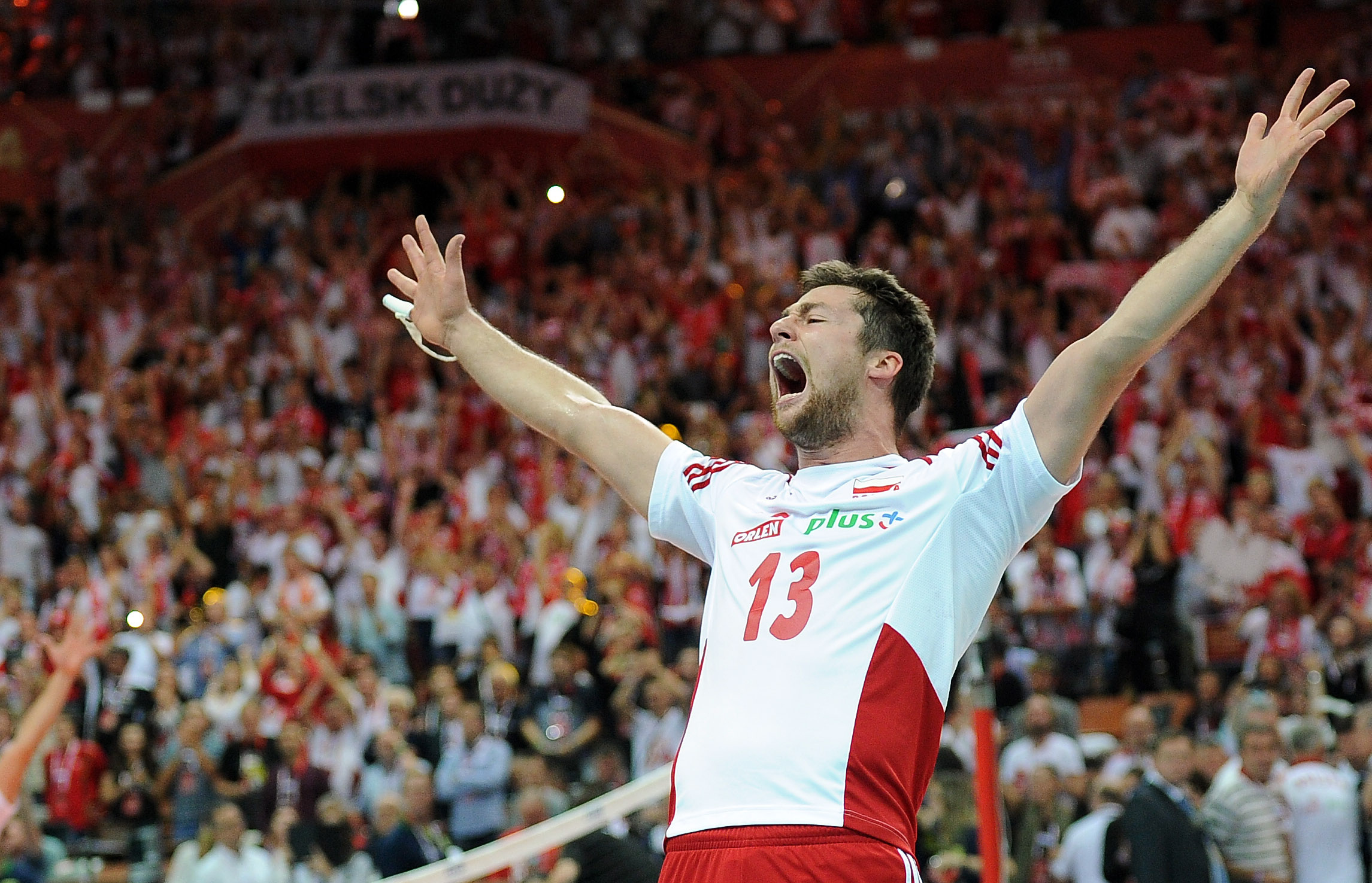 Michał Kubiak cieszy się z mistrzostwa świata 