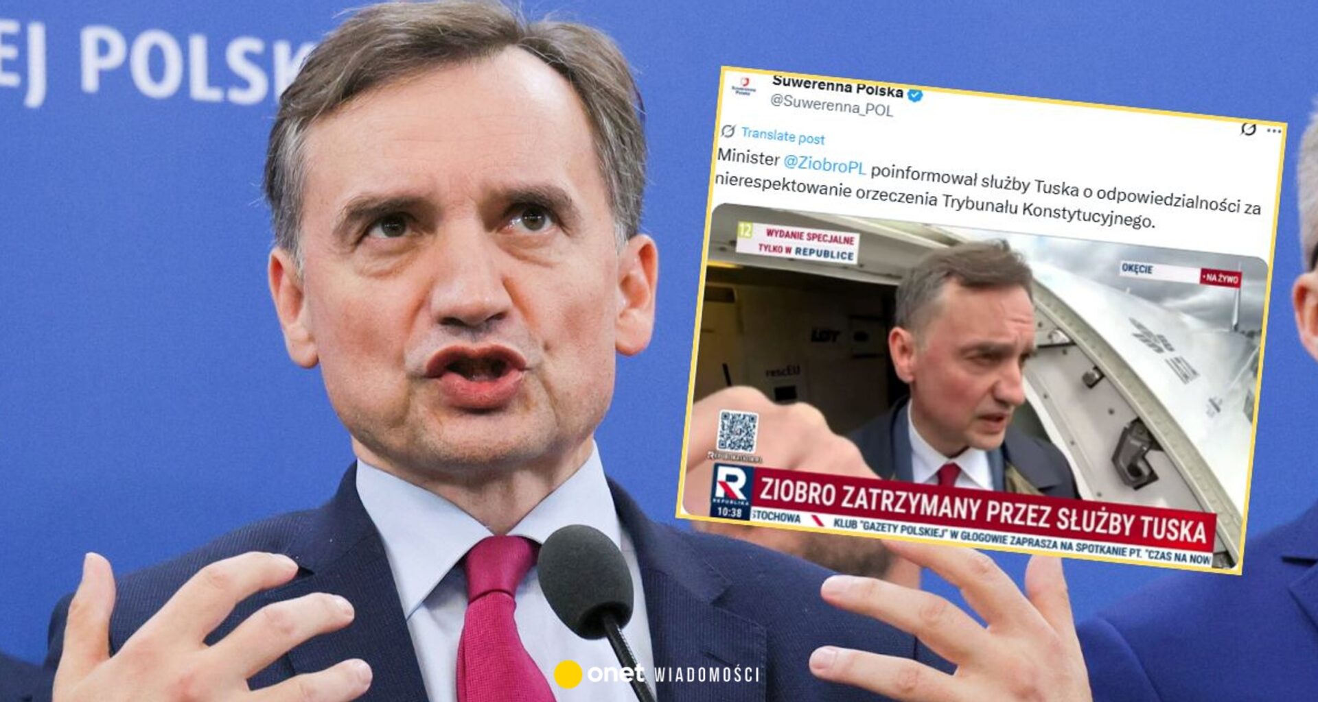 Tak wyglądało zatrzymanie Zbigniewa Ziobry. Mikrofon wychwycił, co mówił do policjantów [WIDEO]