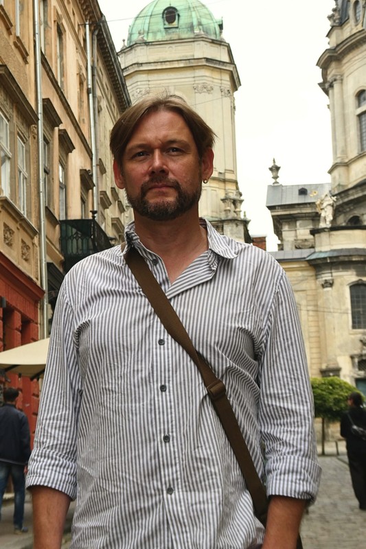 Jarosław Basylewicz w centrum Lwowa