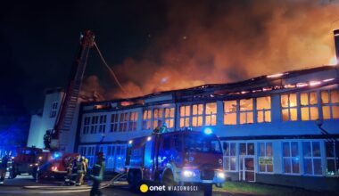 Wielki pożar w Hajnówce. Strażacy walczą z ogniem