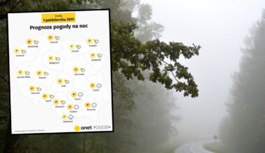 W nocy wciąż może padać, a temperatura miejscami wyniesie niewiele powyżej 0 st. C