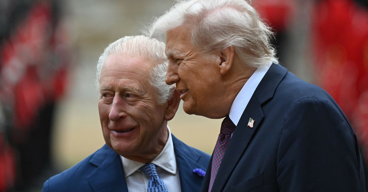 Donald Trump przemawiał na zamku Windsor. Kamery uchwyciły reakcję króla Karola III - Onet