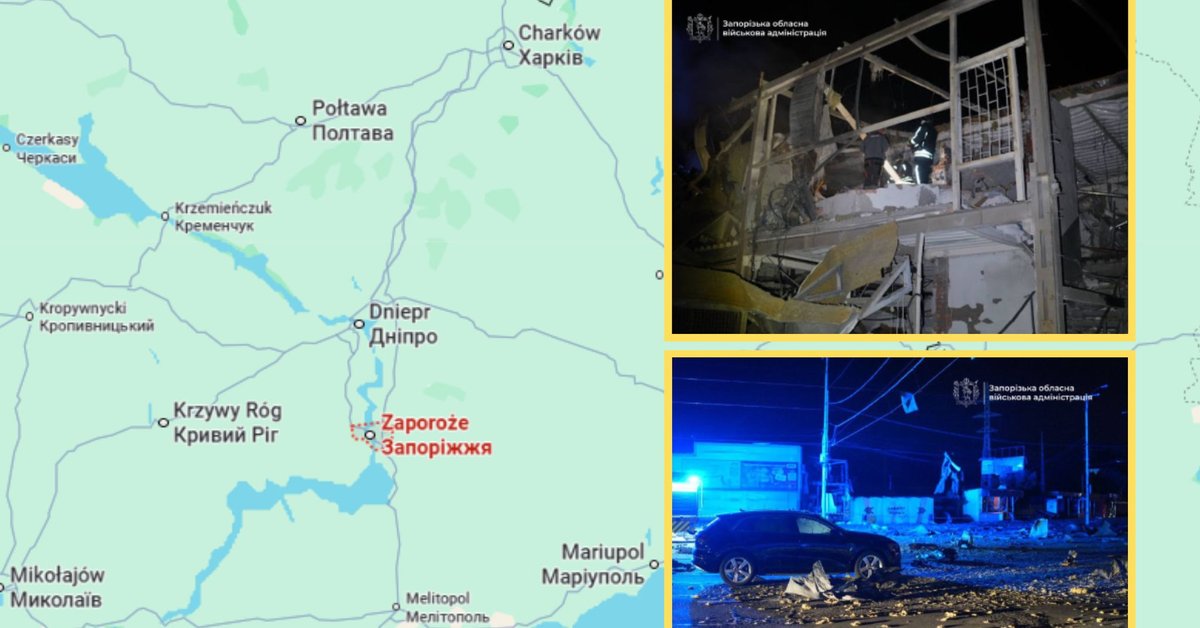 Rosja zaatakowała Zaporoże dronami. Tysiące osób bez prądu - Onet