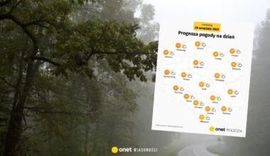 Dziś szykuje się zmiana pogody. W tych regionach słoneczną jesień zastąpią chmury i deszcz