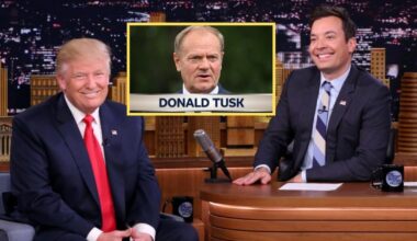 Jimmy Fallon dogryzał na wizji Donaldowi Trumpowi. Nagle pojawił się Donald Tusk