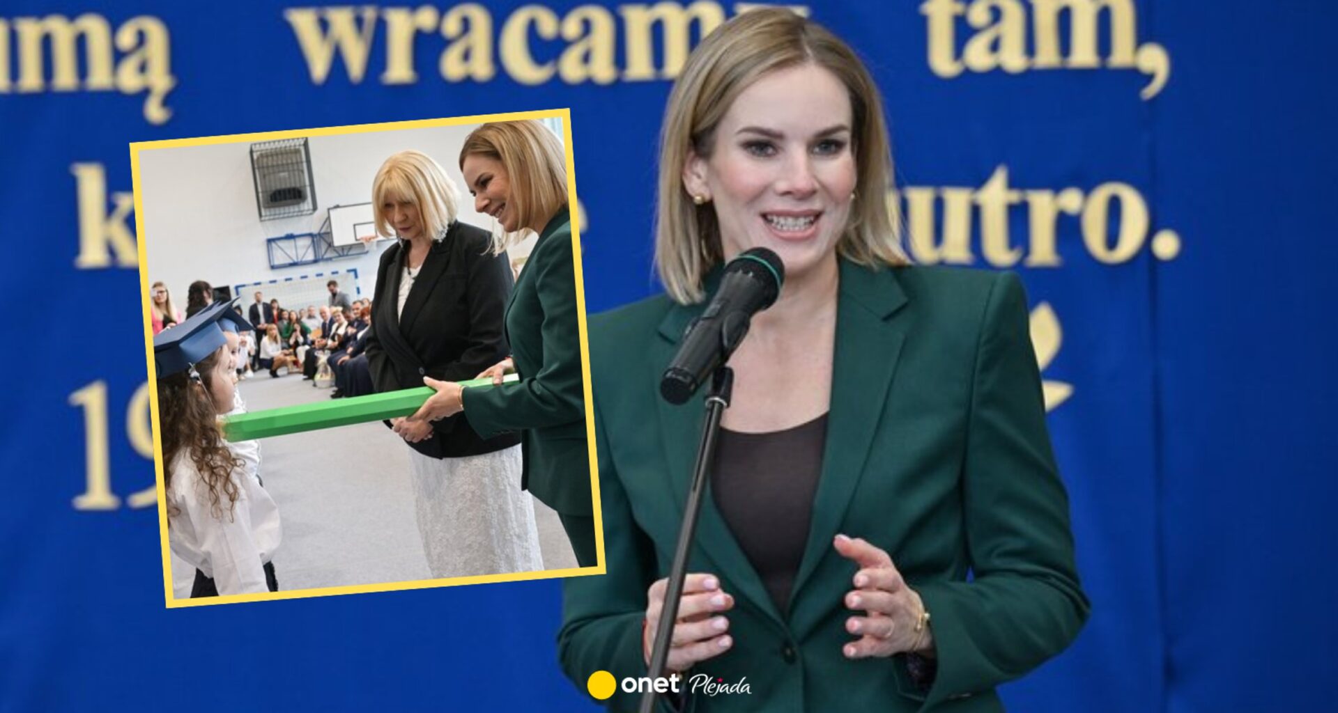 Marta Nawrocka pasowała uczniów szkoły podstawowej. Fala komentarzy