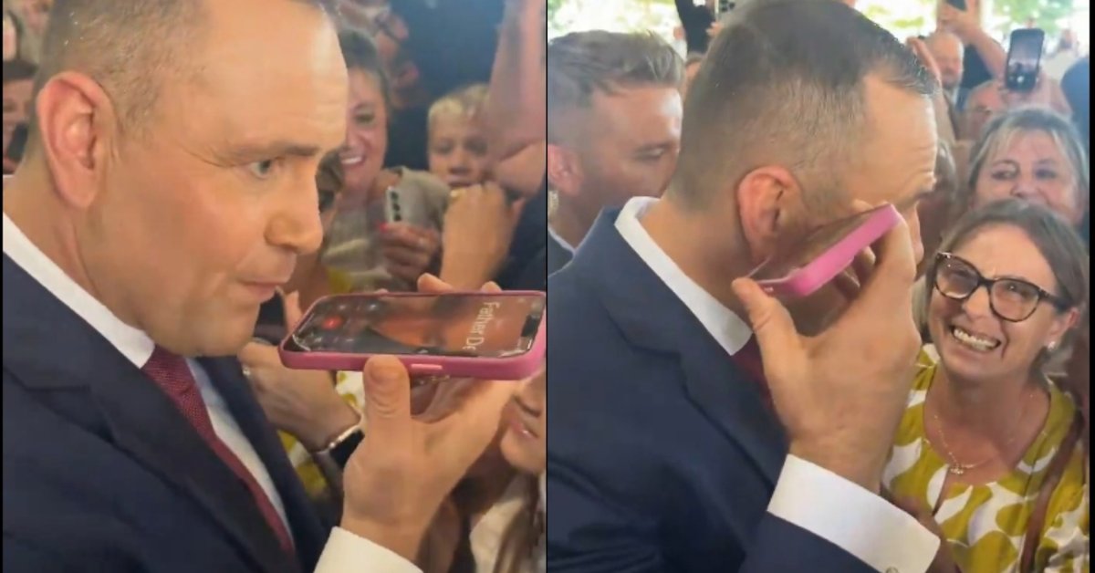 Karol Nawrocki zaskoczył zgromadzony tłum. Zabrał dziewczynce telefon i zrobił to