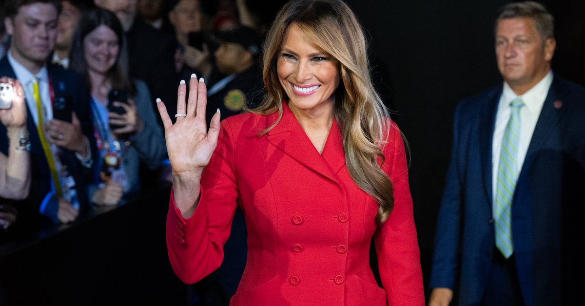 Melania Trump podczas bankietu na Zamku Windsor, 2025 r.