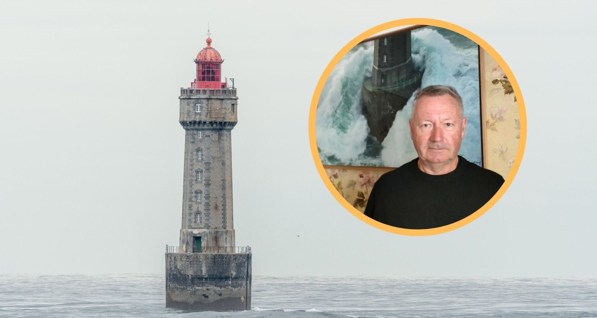 Latarnik Theodore Malgorn cudem uniknął śmierci w czasie burzy w 1989 r. i stał się bohaterem jednego z najpopularniejszych zdjęć na świecie / screen z: instagram.com/theodoremalgorn