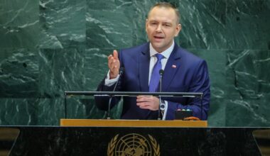 Karol Nawrocki na forum ONZ