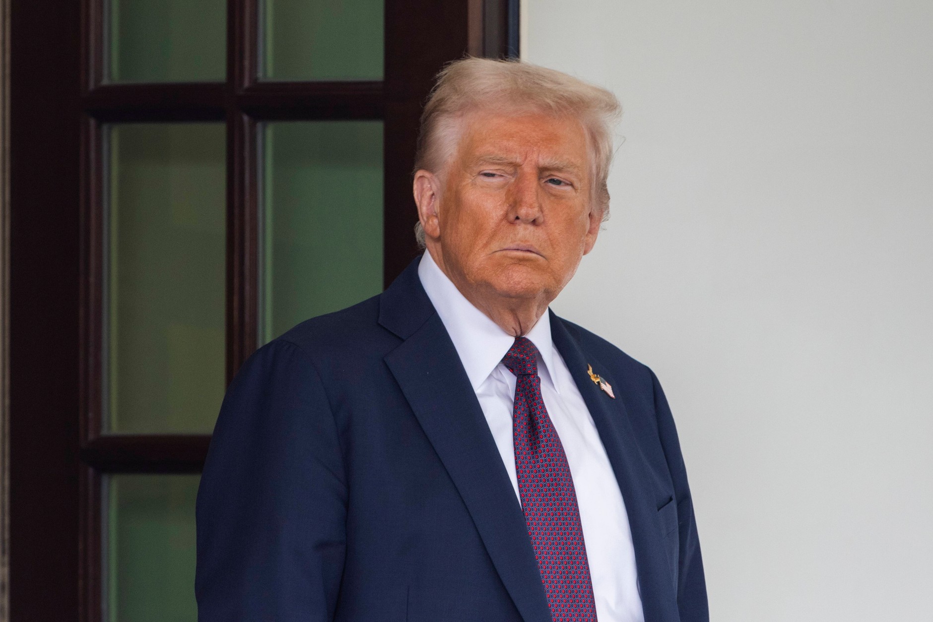 Donald Trump przed Białym Domem. Waszyngton, 29 września 2025 r.