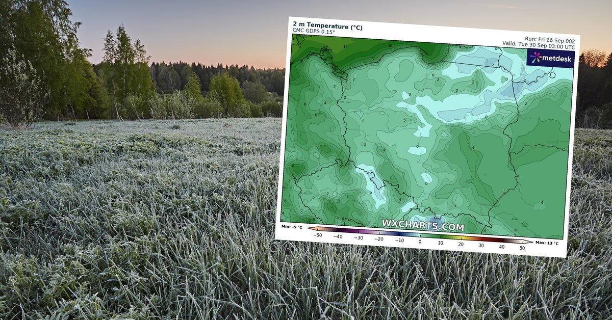 W Kozienicach temperatura spadła poniżej 0 st. C