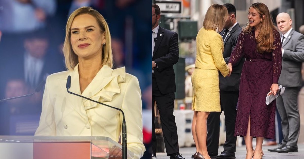 Marta Nawrocka cała na żółto na spotkaniu z Melanią Trump. "Dość zachowawcze i ciężkie"