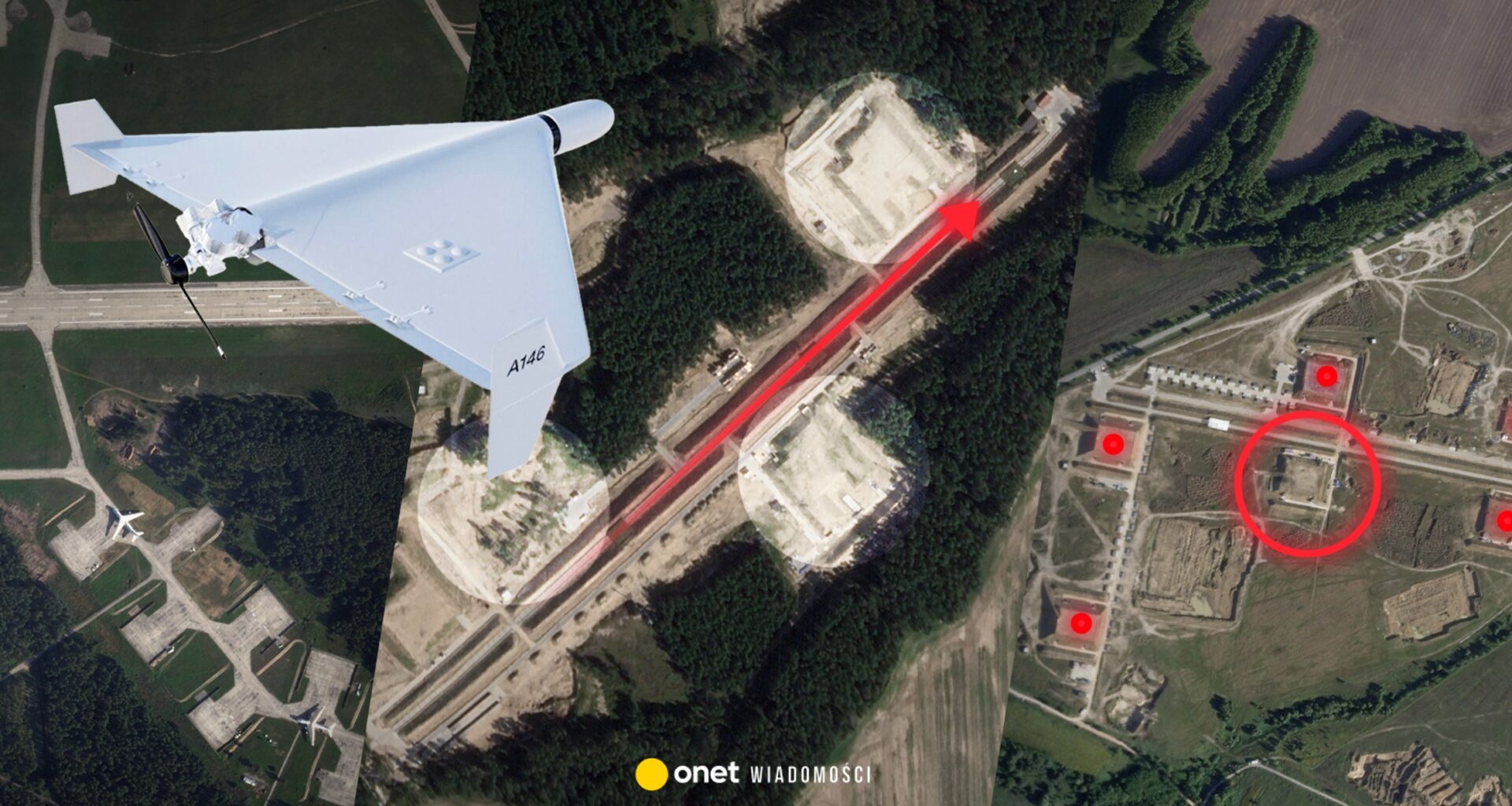 Zdjęcia satelitarne ujawniają możliwości Rosjan. To stąd startują roje dronów