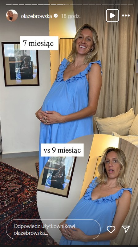 InstaStory z profilu Aleksandry Żebrowskiej