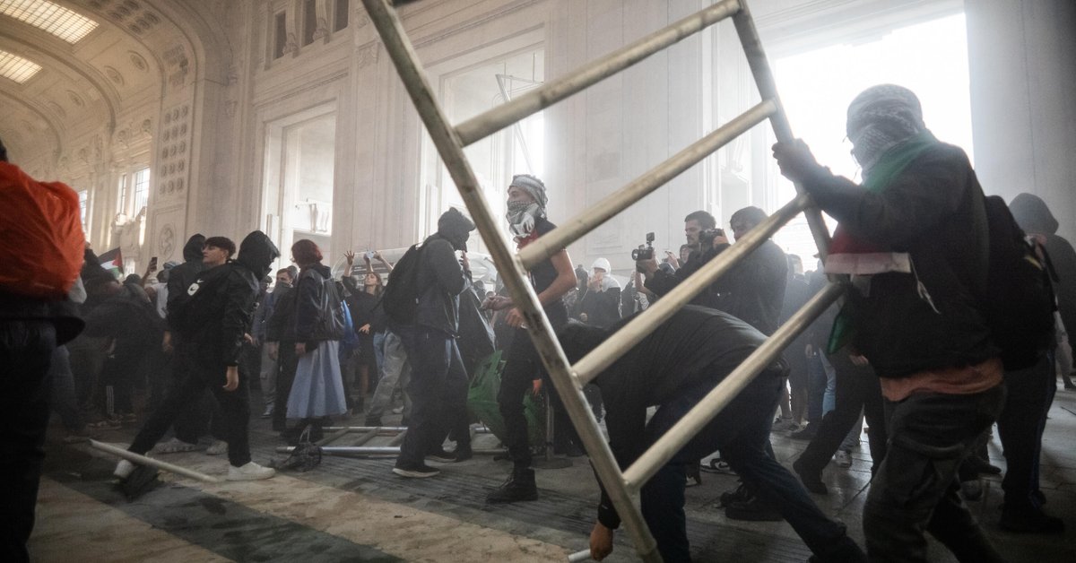 Starcia z policją i szturm na dworzec. Wstrząsające sceny w Mediolanie