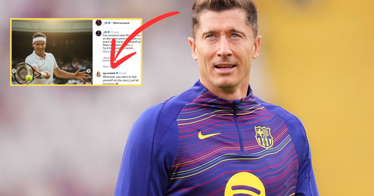 Odpowiedź Igi Świątek na post Roberta Lewandowskiego
