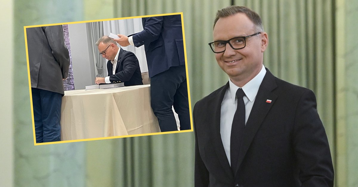 Od lewej: burmistrz Myślenic Jarosław Szlachetka i Andrzej Duda na spotkaniu w Myślenicach