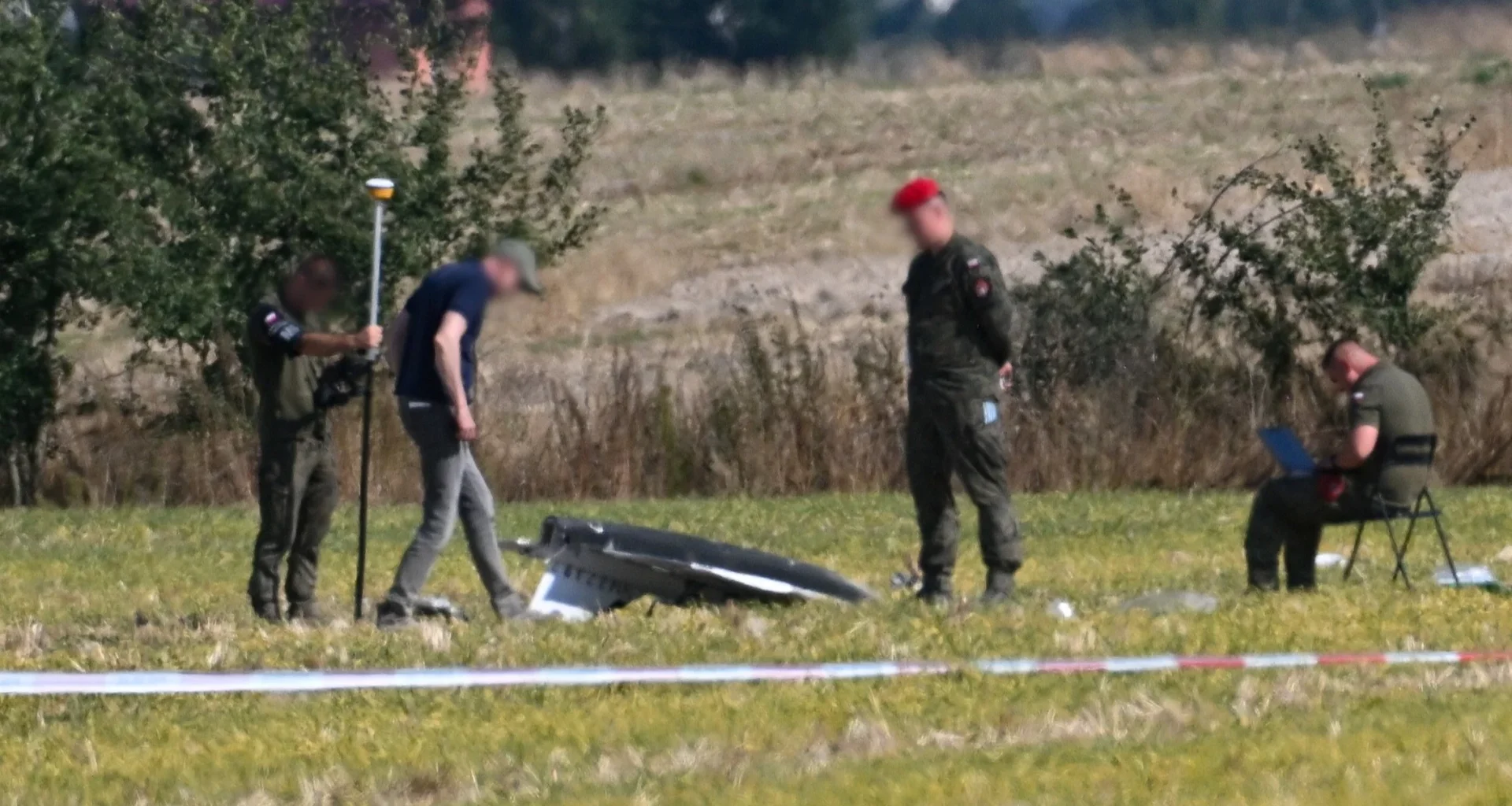 Szczątki drona w Wohyniu