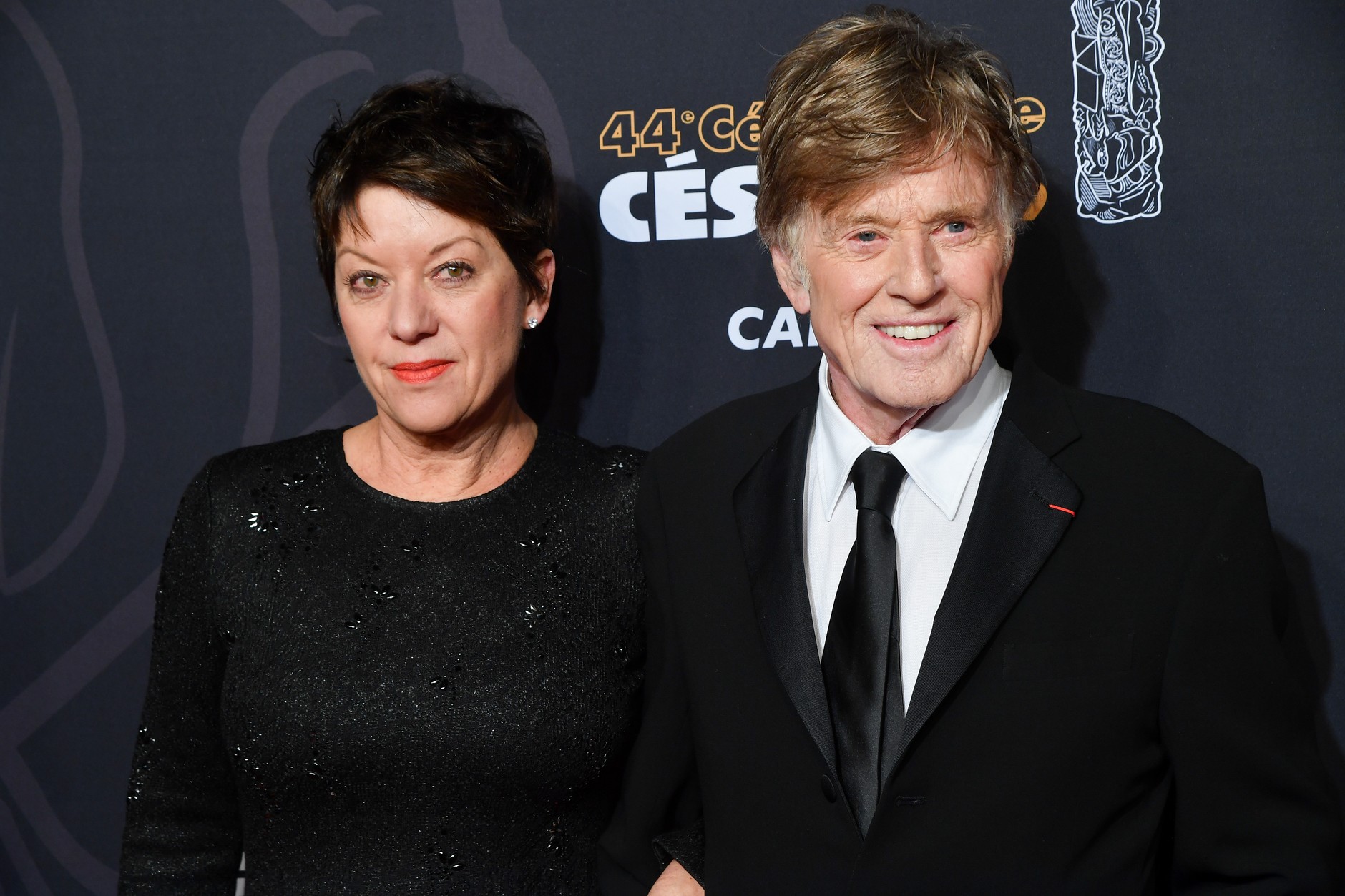 Sibylle Szaggars i Robert Redford w 2019 r. w Paryżu