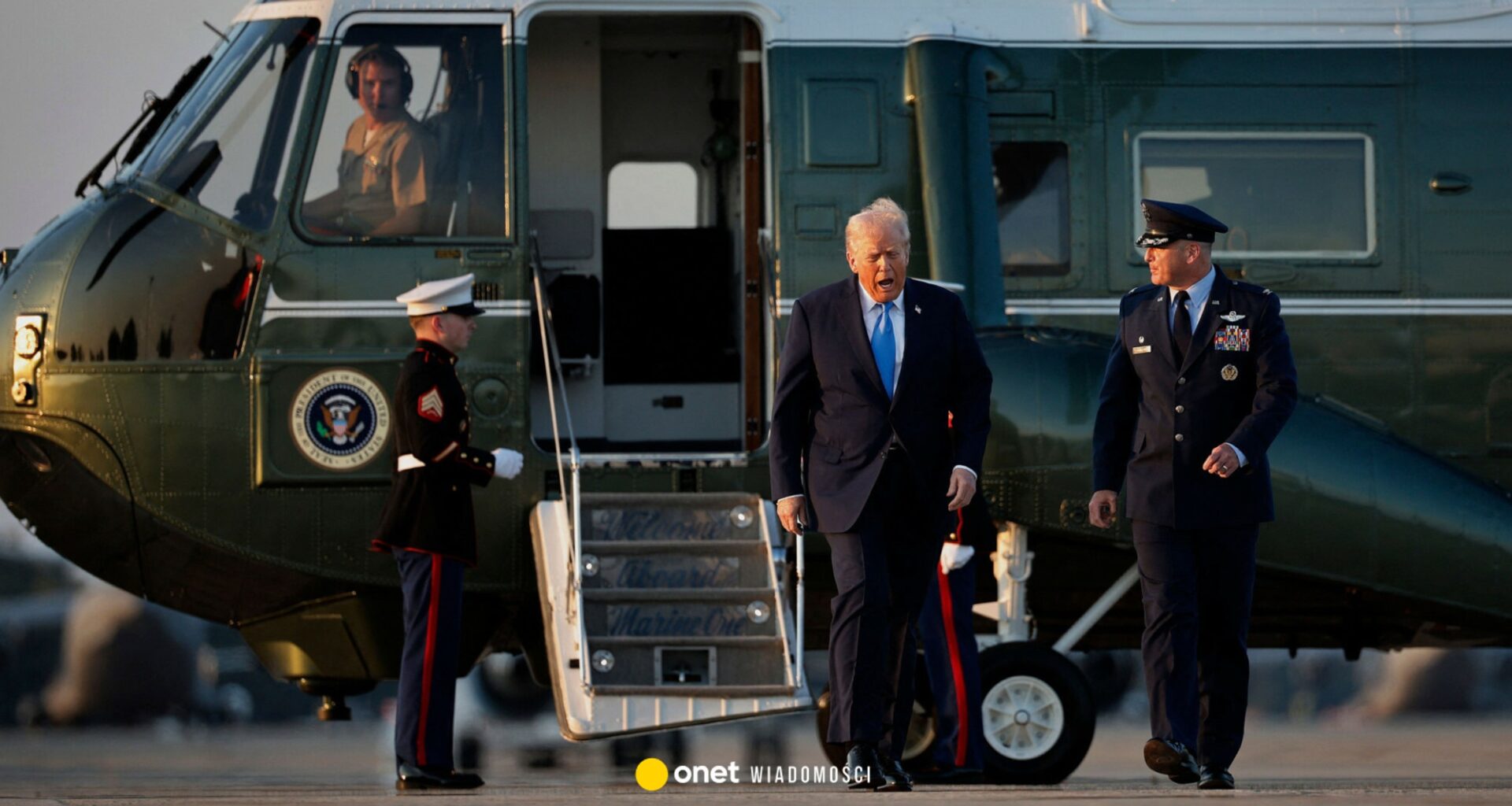 Donald Trump wylatywał z Białego Domu. Niebezpieczny incydent z helikopterem