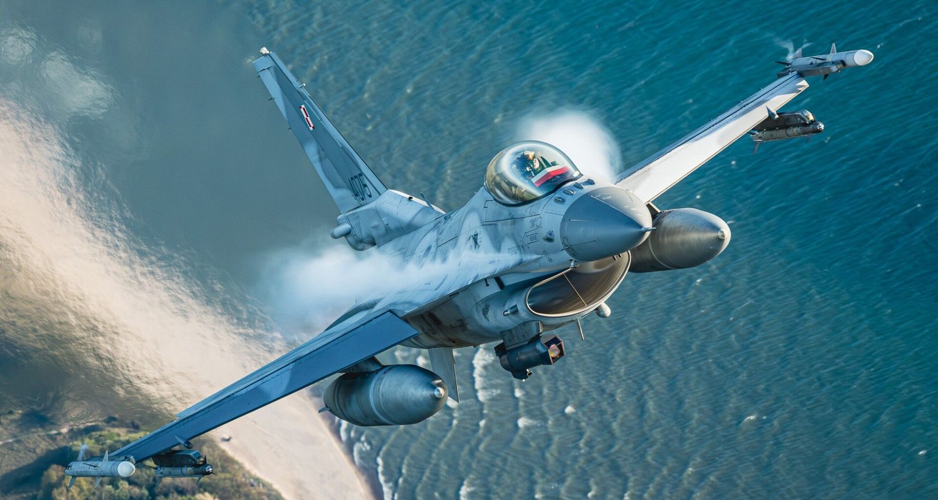 F-16 zrobił "brrrt". Czyli działkiem w Szahida