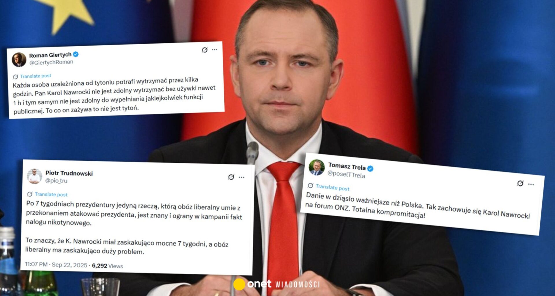 Karol Nawrocki wykonał znajomy gest. W sieci zawrzało. "Lekceważy Polskę"