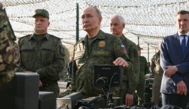 Władimir Putin podczas rosyjsko-białoruskich ćwiczeń wojskowych Zapad 2025, 16 września 2025 r.