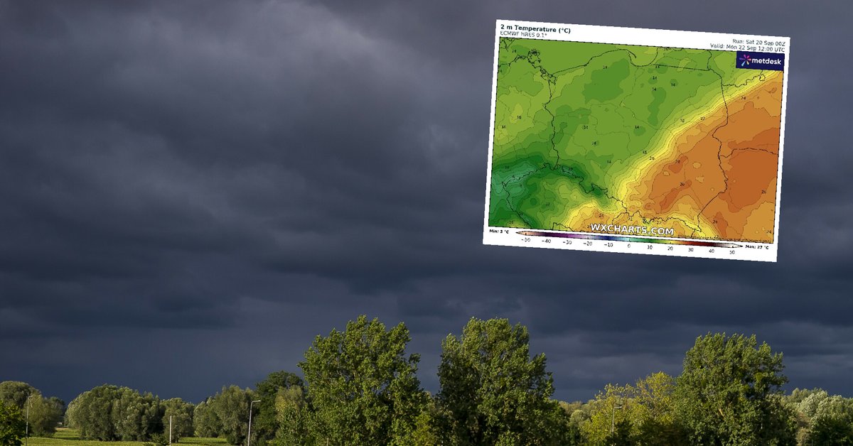 W poniedziałek zaznaczy się duża różnica temperatury