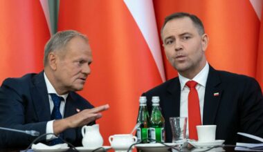 Donald Tusk i Karol Nawrocki