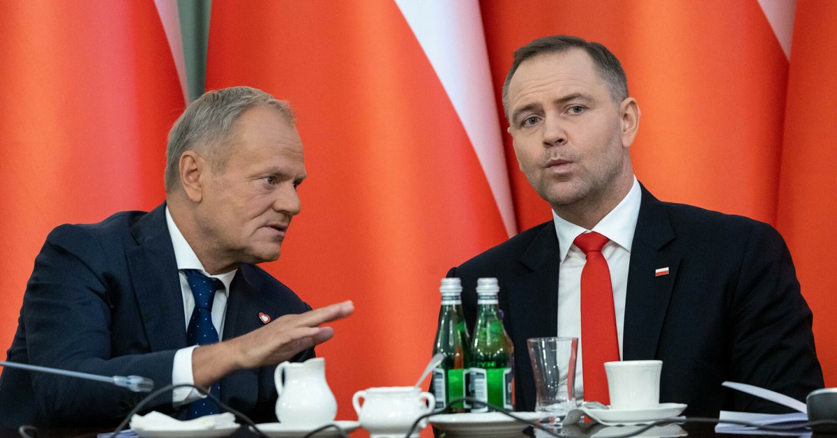 Donald Tusk i Karol Nawrocki