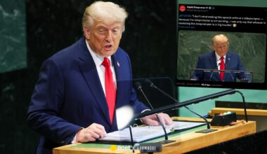 Wpadka podczas przemówienia Donalda Trumpa w ONZ. "Ma kłopoty" [WIDEO] - Onet