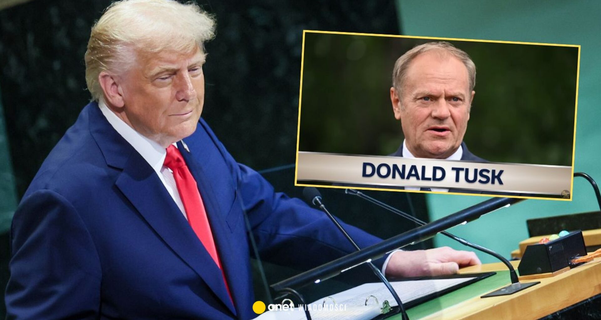 Żartowali z Donalda Trumpa. Nagle na ekranie pojawiło się zdjęcie Donalda Tuska