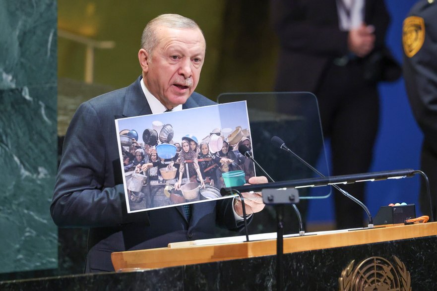 Prezydent Turcji podczas sesji Rady Bezpieczeństwa ONZ