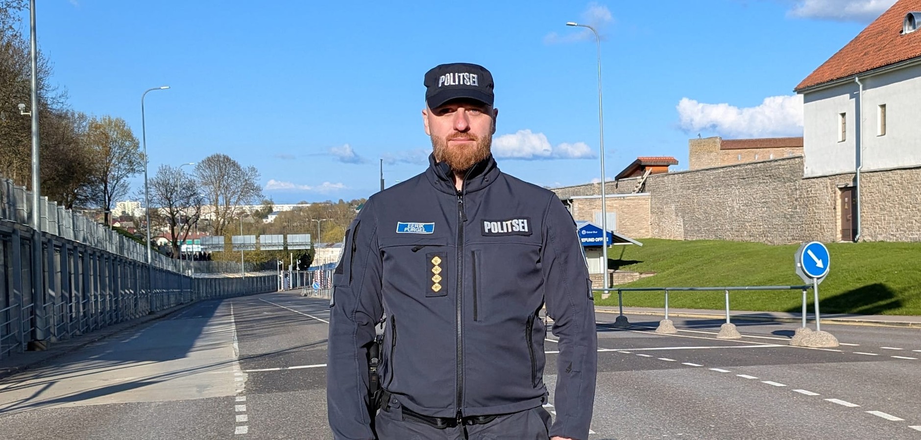 Erik Purgel kieruje placówką straży granicznej w Narwie