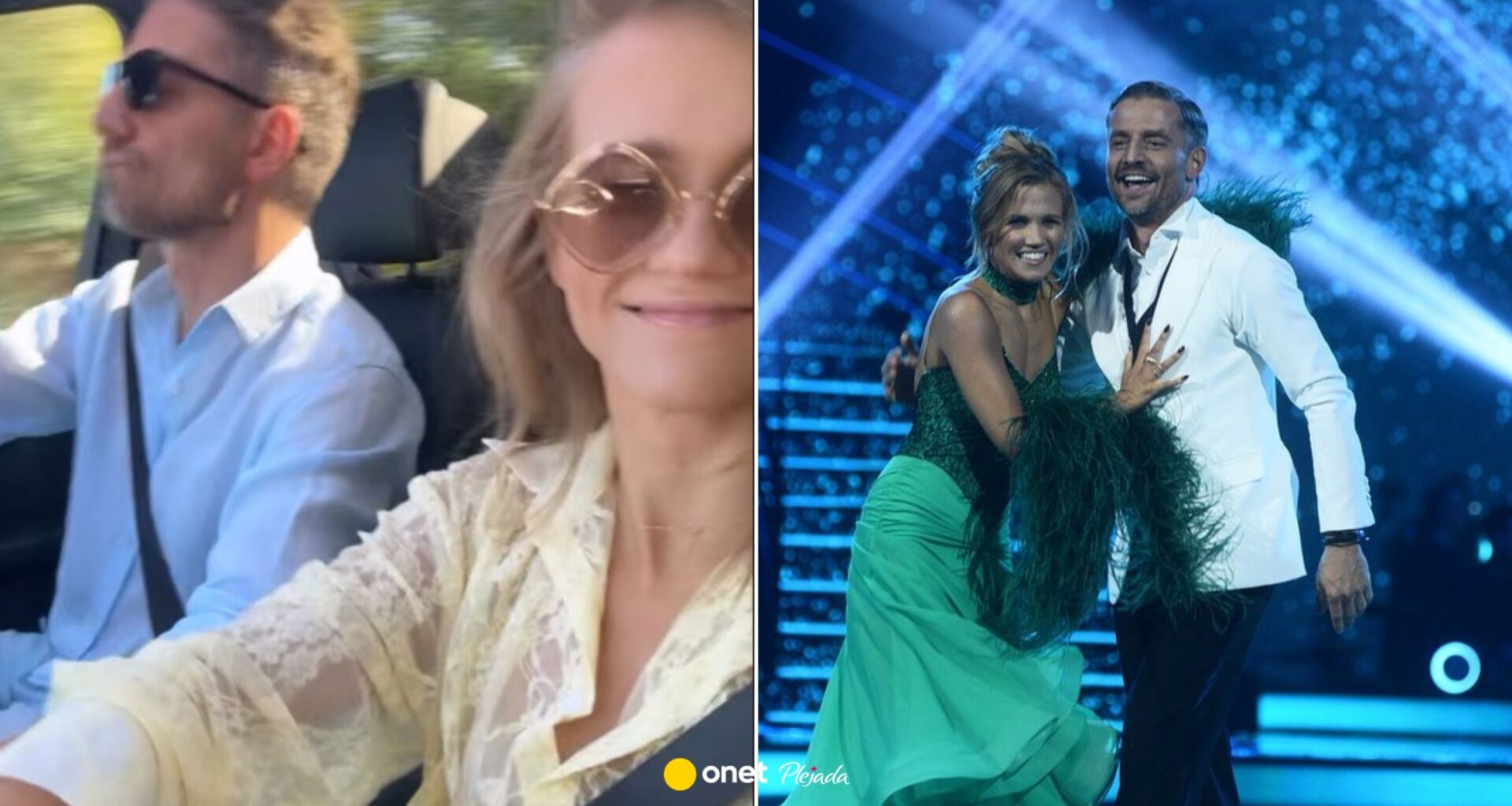 Agnieszka Kaczorowska i Marcin Rogacewicz na nagraniu. To robią przed "Tańcem z gwiazdami"