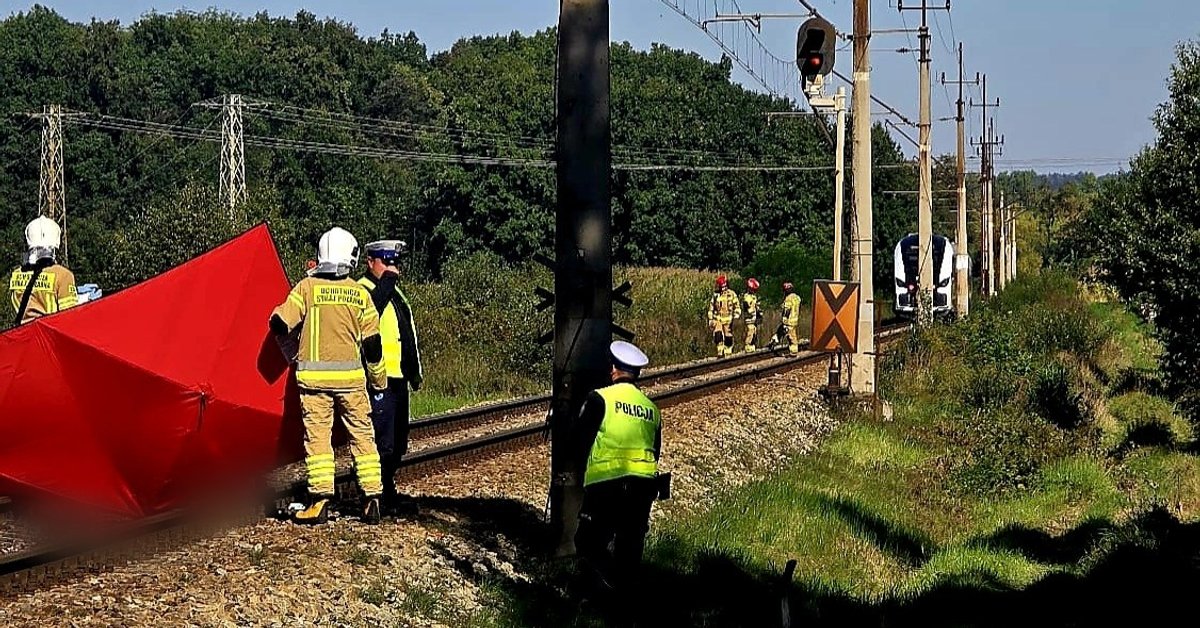 Tragedia na torach na Dolnym Śląsku. Rowerzysta zginął na miejscu - Onet