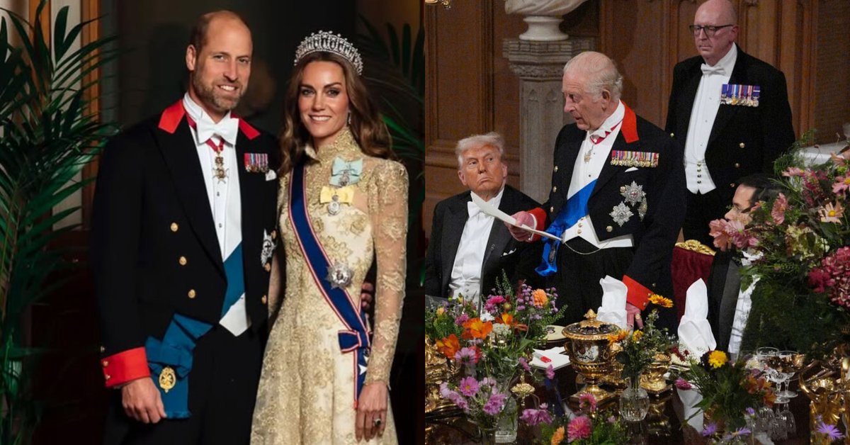 Drogocenna tiara i specjalny koktajl. Tak bawili się royalsi i Trumpowie w Windsorze