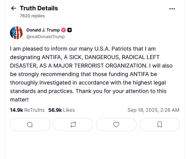 Wpis Donalda Trumpa