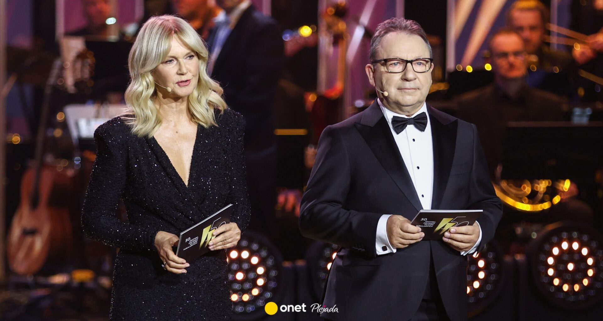 Zachwycająca Grażyna Torbicka cała lśniła w Gdyni. Obok Zbigniew Zamachowski - Plejada