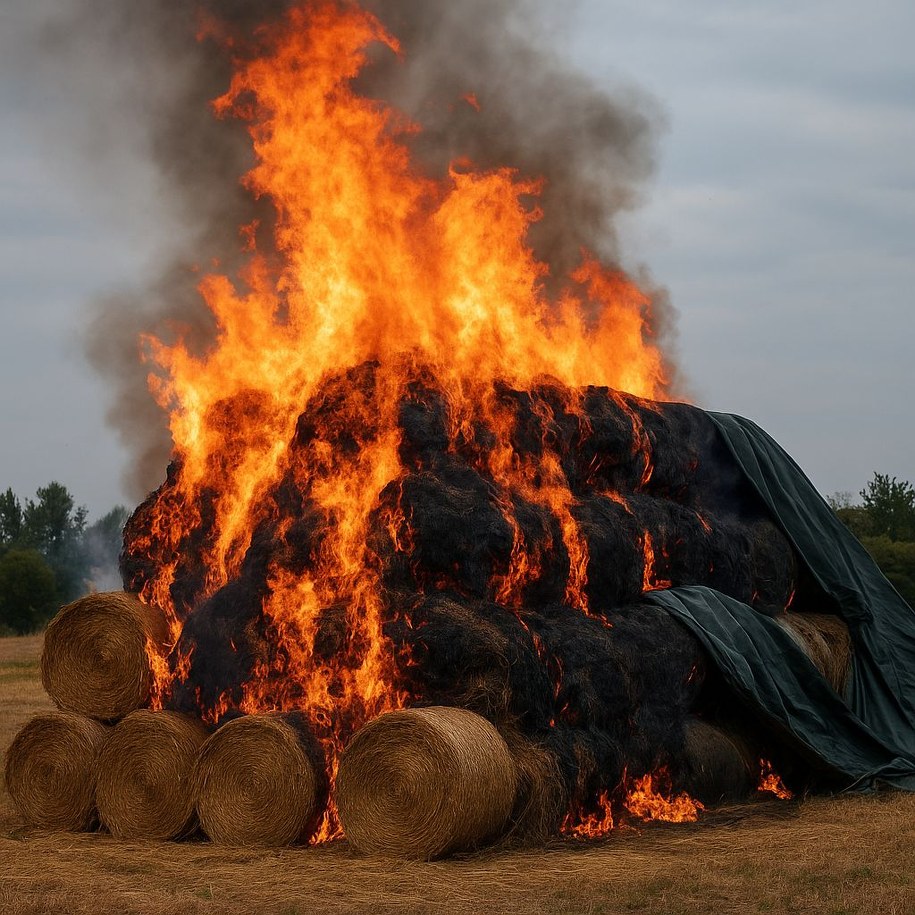 13-latek spowodował straty na 125 tys. zł. Ogień wymknął się spod kontroli /Komenda Miejska Policji w Legnicy /Policja