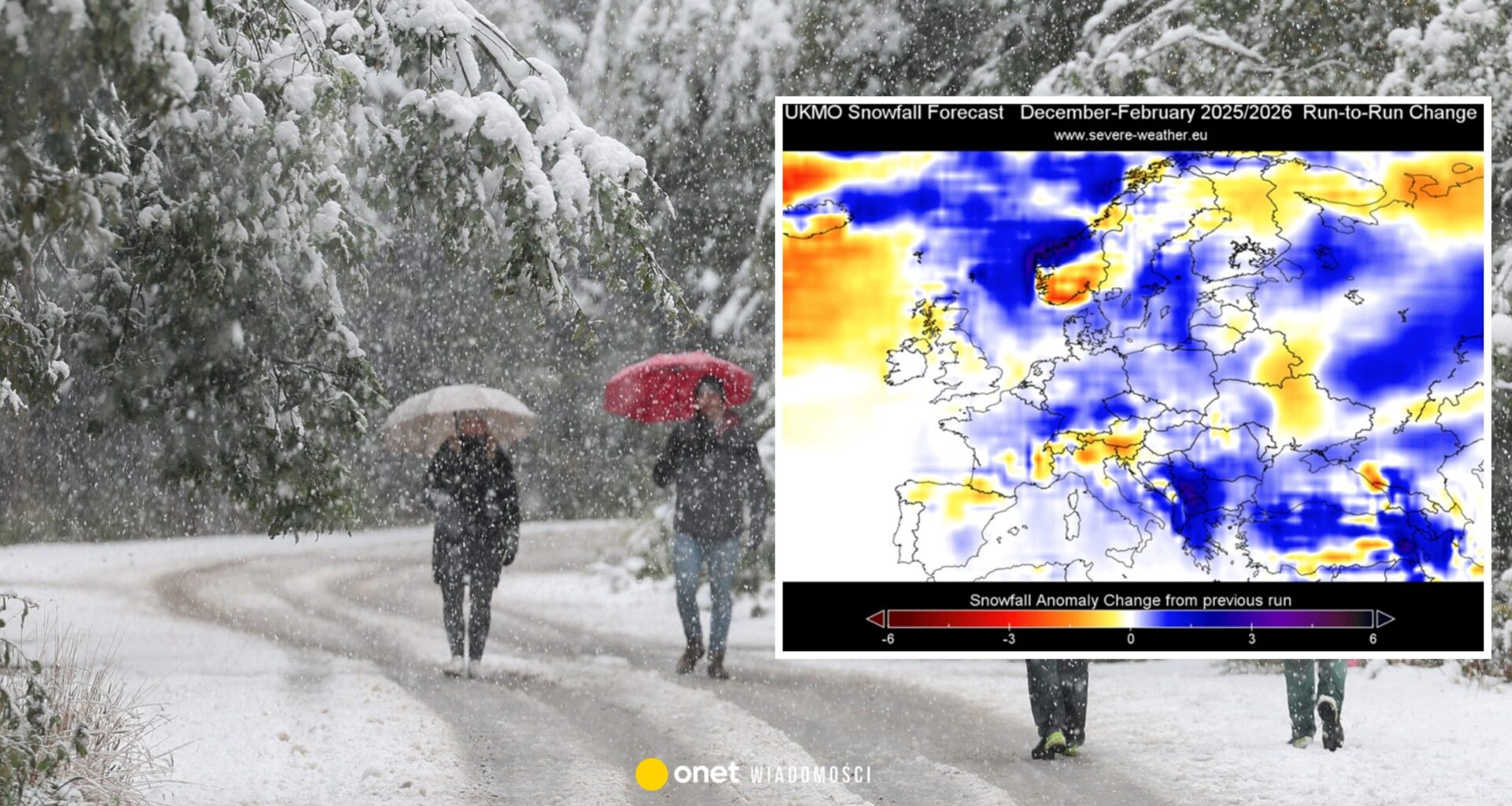 Jest nowa prognoza opadów śniegu dla Europy. Wiemy, jaka będzie zima w Polsce