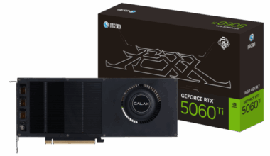 Karta graficzna GALAX RTX 5060 Ti 16GB w konstrukcji single-slot z zaawansowanym systemem chłodzenia komorą parową [1]