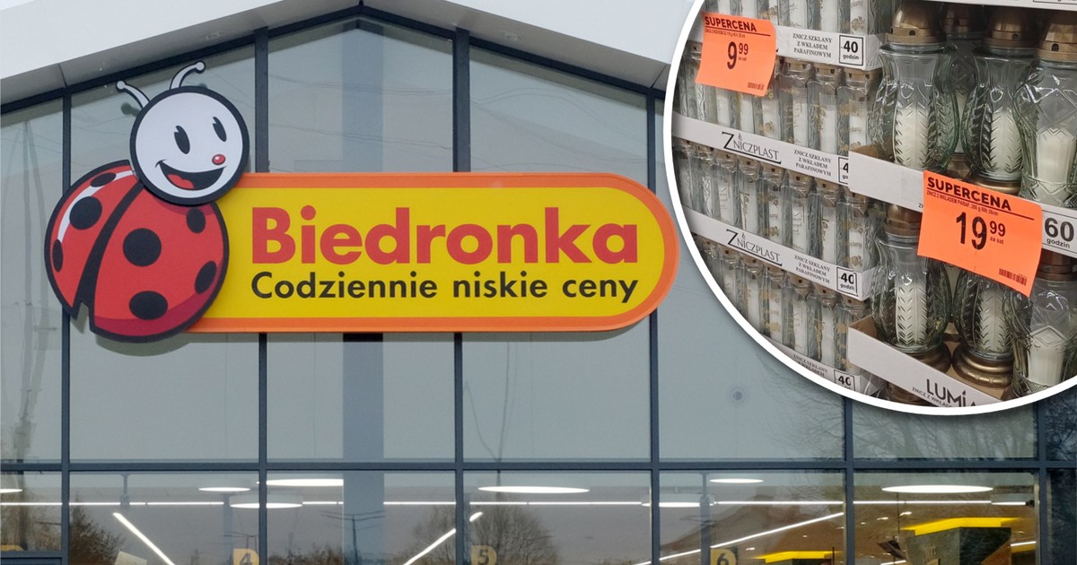 Promocje na znicze i wkłady w Biedronce. Sieć wydłuża godziny otwarcia sklepu