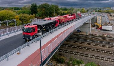Wiadukt w Rembertowie przeszedł próby obciążeniowe