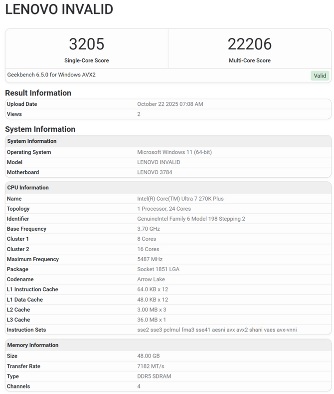 Intel Core Ultra 7 270K Plus - poznaliśmy pierwszy układ z linii Arrow Lake Refresh. Ma wiele wspólnego z Core Ultra 9 285K [2]