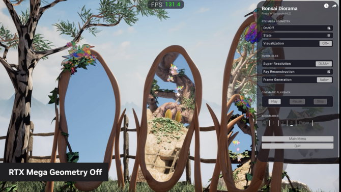 NVIDIA udostępnia demo Bonsai Diorama z RTX Mega Geometry i pełnym path tracingiem w Unreal Engine 5.6.1 [2]